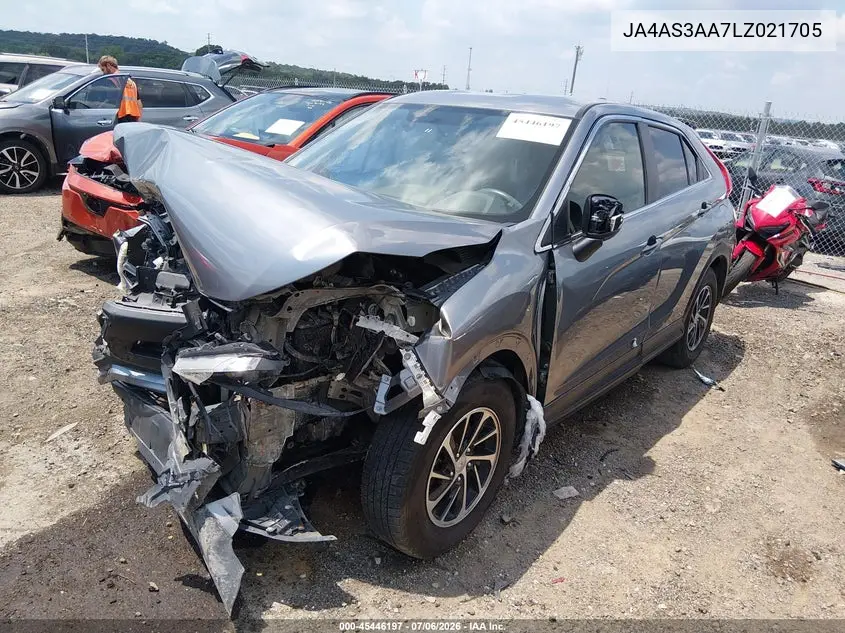 2020 Mitsubishi Eclipse Cross Es 1.5T VIN: JA4AS3AA7LZ021705 Lot: 45446197