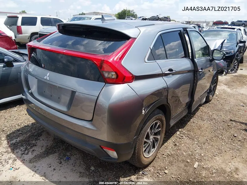 2020 Mitsubishi Eclipse Cross Es 1.5T VIN: JA4AS3AA7LZ021705 Lot: 45446197