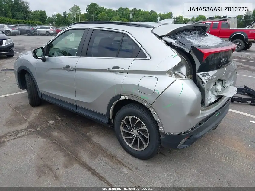 2020 Mitsubishi Eclipse Cross Es 1.5T VIN: JA4AS3AA9LZ010723 Lot: 45496187