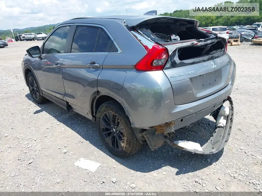 2020 Mitsubishi Eclipse Cross Le 1.5T VIN: JA4AS4AA8LZ002358 Lot: 45500105