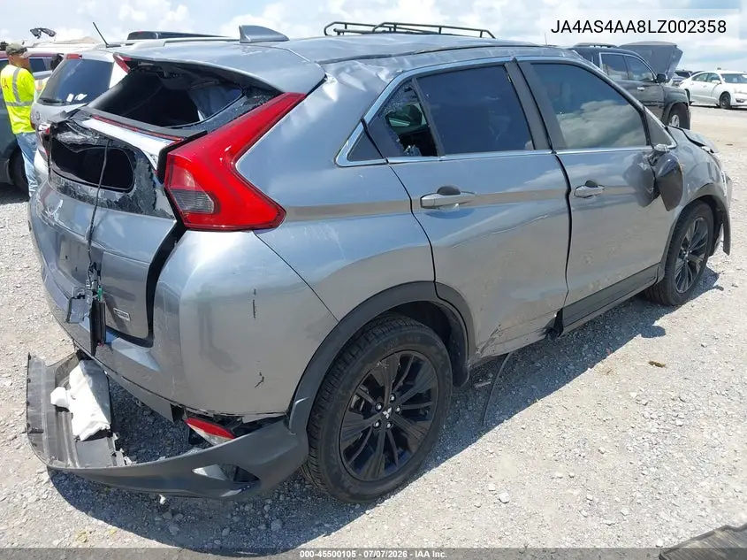 2020 Mitsubishi Eclipse Cross Le 1.5T VIN: JA4AS4AA8LZ002358 Lot: 45500105