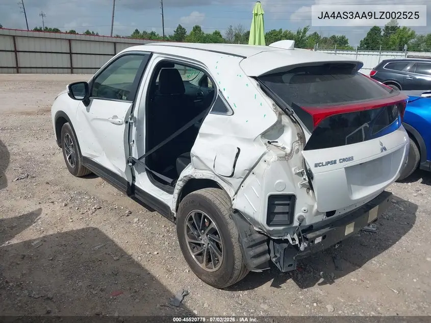 2020 Mitsubishi Eclipse Cross Es 1.5T VIN: JA4AS3AA9LZ002525 Lot: 45520779