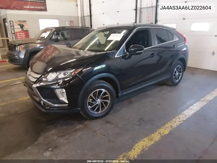 2020 Mitsubishi Eclipse Cross Es 1.5T VIN: JA4AS3AA6LZ022604 Lot: 45570335