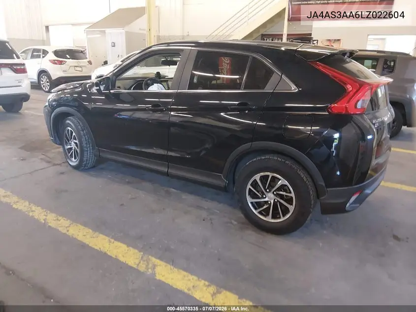2020 Mitsubishi Eclipse Cross Es 1.5T VIN: JA4AS3AA6LZ022604 Lot: 45570335