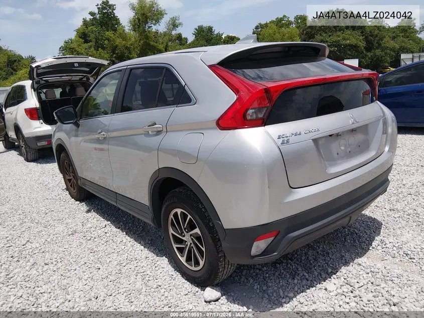 2020 Mitsubishi Eclipse Cross Es 1.5T Awc VIN: JA4AT3AA4LZ024042 Lot: 45619551