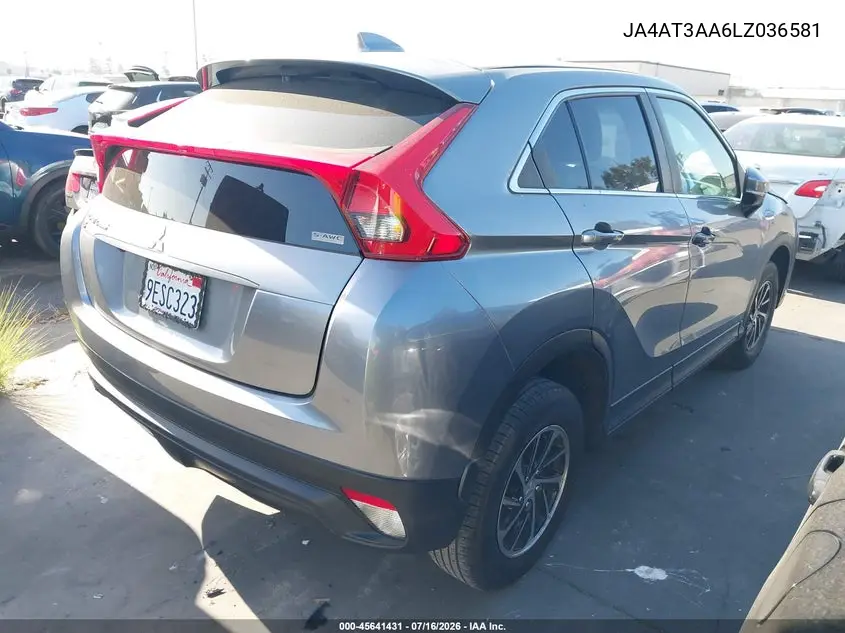 2020 Mitsubishi Eclipse Cross Es 1.5T Awc VIN: JA4AT3AA6LZ036581 Lot: 45641431