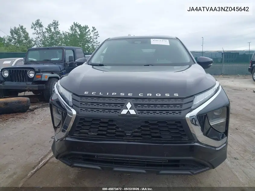 2022 Mitsubishi Eclipse Cross Le S-Awc VIN: JA4ATVAA3NZ045642 Lot: 45073472