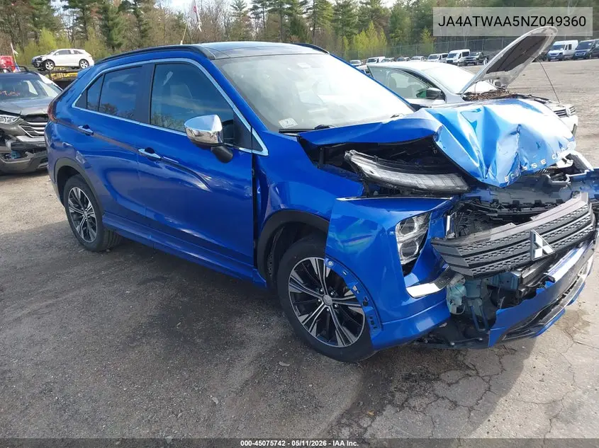 2022 Mitsubishi Eclipse Cross Se S-Awc/Se Special Edition S-Awc/Sel S-Awc/Sel Special Edition S-Awc VIN: JA4ATWAA5NZ049360 Lot: 45075742