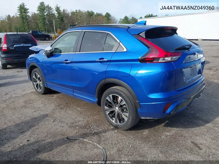 2022 Mitsubishi Eclipse Cross Se S-Awc/Se Special Edition S-Awc/Sel S-Awc/Sel Special Edition S-Awc VIN: JA4ATWAA5NZ049360 Lot: 45075742