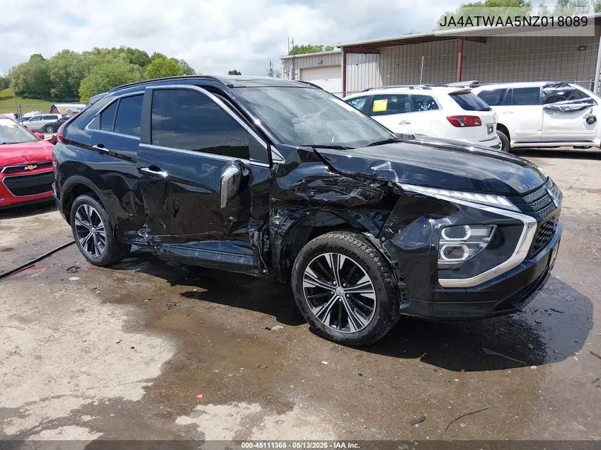 2022 Mitsubishi Eclipse Cross Se S-Awc/Se Special Edition S-Awc/Sel S-Awc/Sel Special Edition S-Awc VIN: JA4ATWAA5NZ018089 Lot: 45111366