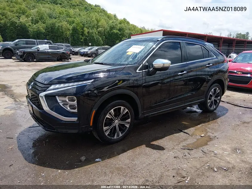 2022 Mitsubishi Eclipse Cross Se S-Awc/Se Special Edition S-Awc/Sel S-Awc/Sel Special Edition S-Awc VIN: JA4ATWAA5NZ018089 Lot: 45111366