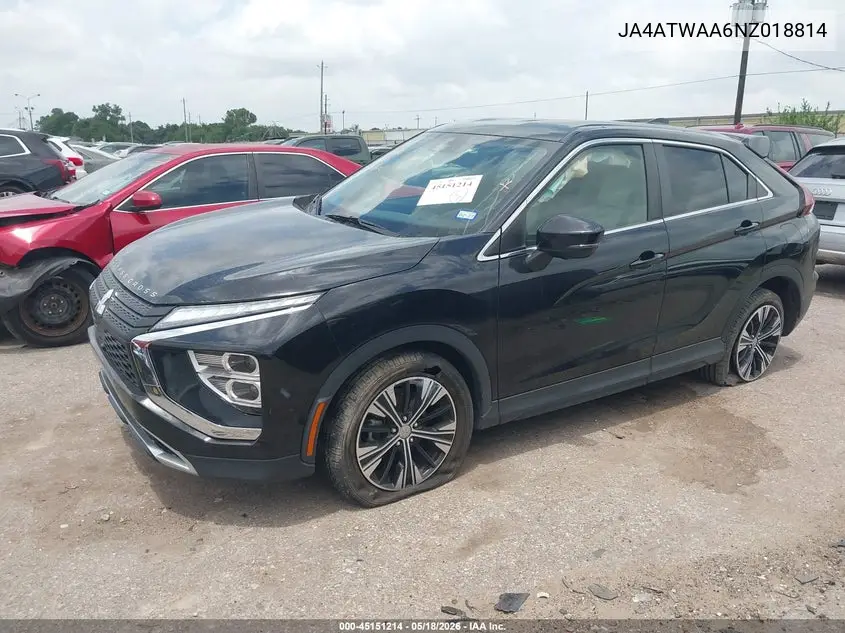 2022 Mitsubishi Eclipse Cross Se S-Awc/Se Special Edition S-Awc/Sel S-Awc/Sel Special Edition S-Awc VIN: JA4ATWAA6NZ018814 Lot: 45151214