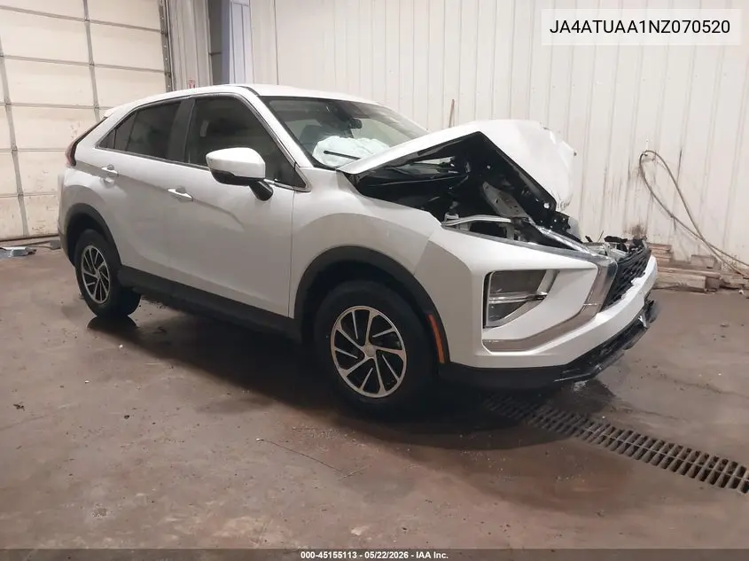 2022 Mitsubishi Eclipse Cross Es S-Awc VIN: JA4ATUAA1NZ070520 Lot: 45155113