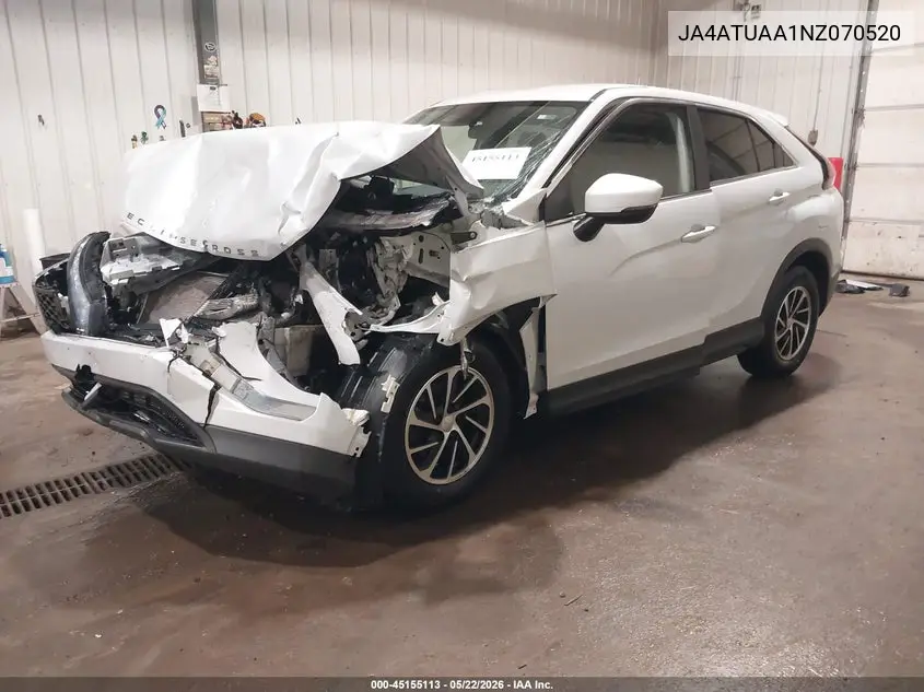 2022 Mitsubishi Eclipse Cross Es S-Awc VIN: JA4ATUAA1NZ070520 Lot: 45155113