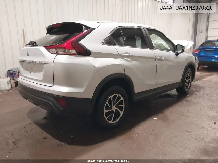 2022 Mitsubishi Eclipse Cross Es S-Awc VIN: JA4ATUAA1NZ070520 Lot: 45155113