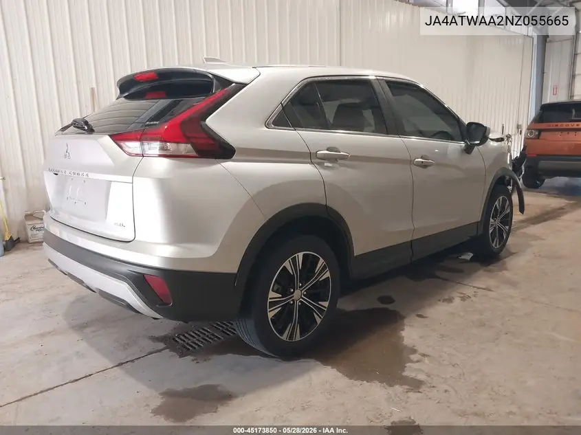 2022 Mitsubishi Eclipse Cross Se S-Awc/Se Special Edition S-Awc/Sel S-Awc/Sel Special Edition S-Awc VIN: JA4ATWAA2NZ055665 Lot: 45173850