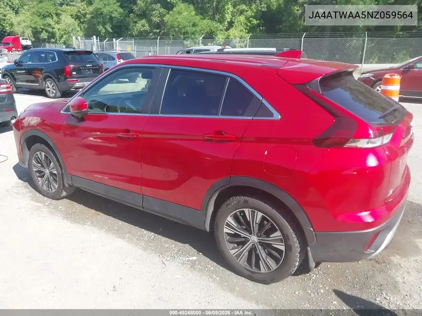 2022 Mitsubishi Eclipse Cross Se S-Awc/Se Special Edition S-Awc/Sel S-Awc/Sel Special Edition S-Awc VIN: JA4ATWAA5NZ059564 Lot: 45248000