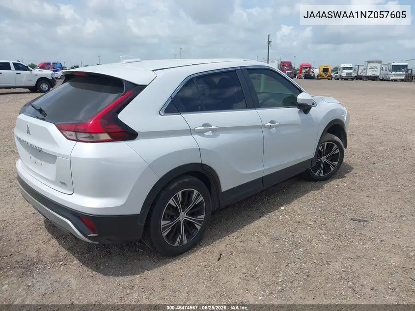 2022 Mitsubishi Eclipse Cross Se/Se Special Edition/Sel/Sel Special Edition VIN: JA4ASWAA1NZ057605 Lot: 45474567