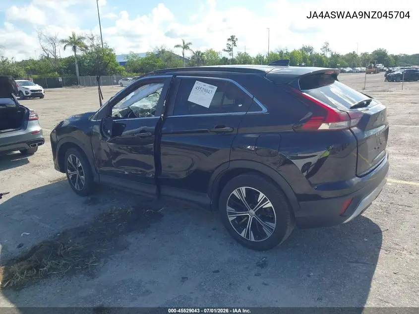 2022 Mitsubishi Eclipse Cross Se/Se Special Edition/Sel/Sel Special Edition VIN: JA4ASWAA9NZ045704 Lot: 45529043