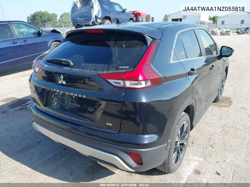 2022 Mitsubishi Eclipse Cross Se S-Awc/Se Special Edition S-Awc/Sel S-Awc/Sel Special Edition S-Awc VIN: JA4ATWAA1NZ055818 Lot: 45530215