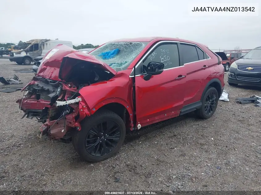 2022 Mitsubishi Eclipse Cross Le S-Awc VIN: JA4ATVAA4NZ013542 Lot: 45601637