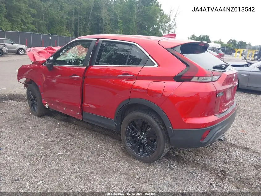 2022 Mitsubishi Eclipse Cross Le S-Awc VIN: JA4ATVAA4NZ013542 Lot: 45601637