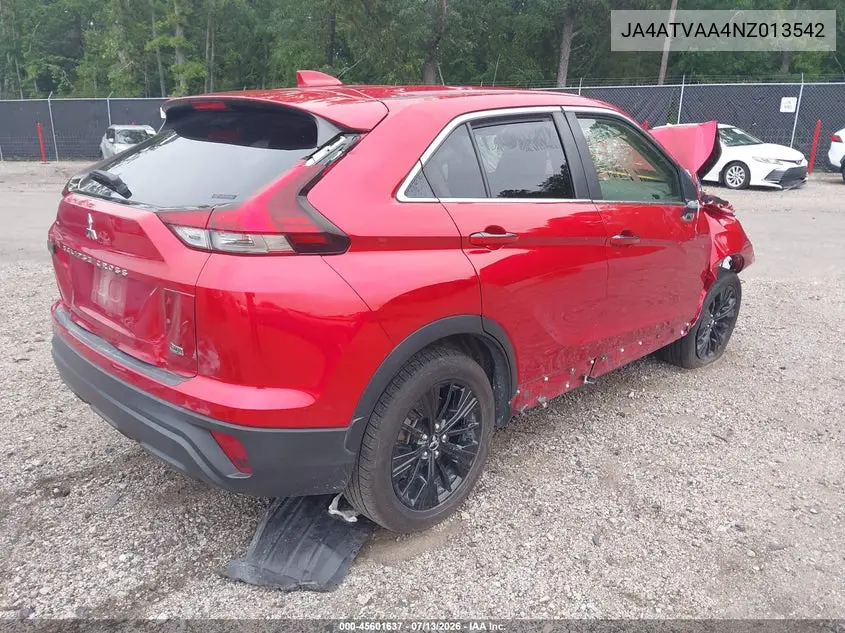 2022 Mitsubishi Eclipse Cross Le S-Awc VIN: JA4ATVAA4NZ013542 Lot: 45601637