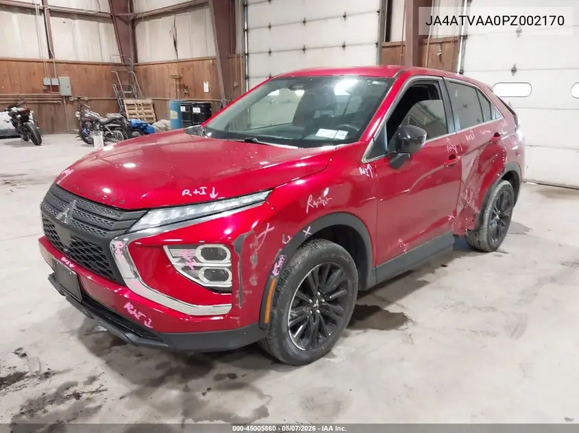 2023 Mitsubishi Eclipse Cross Le S-Awc/Ralliart S-Awc VIN: JA4ATVAA0PZ002170 Lot: 45005860