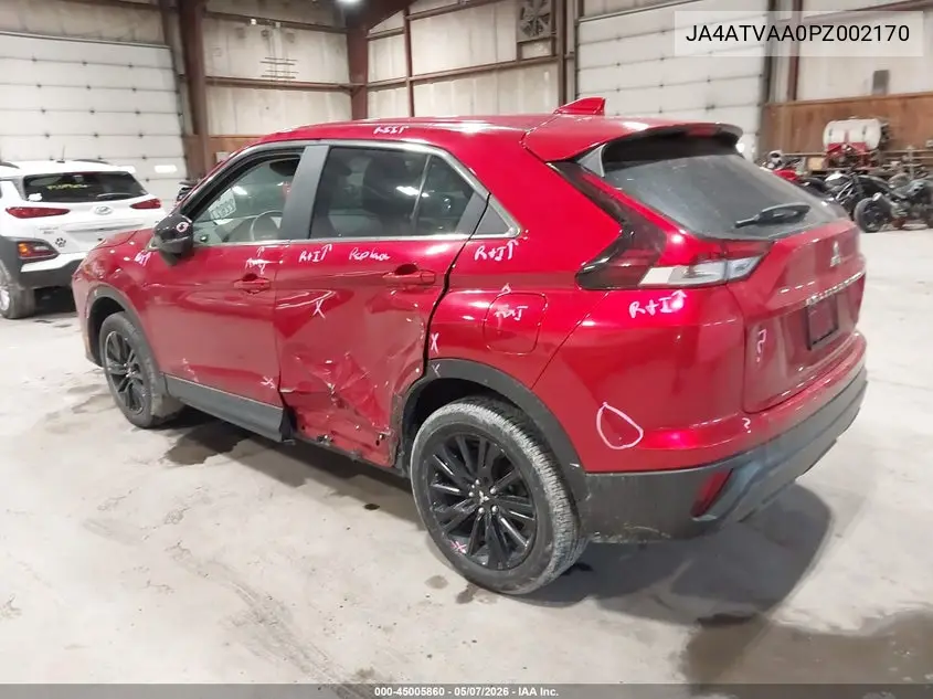 2023 Mitsubishi Eclipse Cross Le S-Awc/Ralliart S-Awc VIN: JA4ATVAA0PZ002170 Lot: 45005860