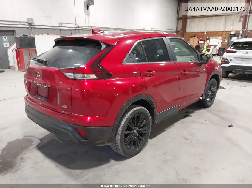 2023 Mitsubishi Eclipse Cross Le S-Awc/Ralliart S-Awc VIN: JA4ATVAA0PZ002170 Lot: 45005860