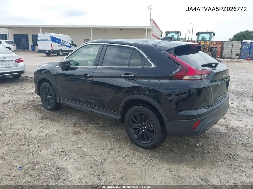 2023 Mitsubishi Eclipse Cross Le S-Awc/Ralliart S-Awc VIN: JA4ATVAA5PZ026772 Lot: 45187459