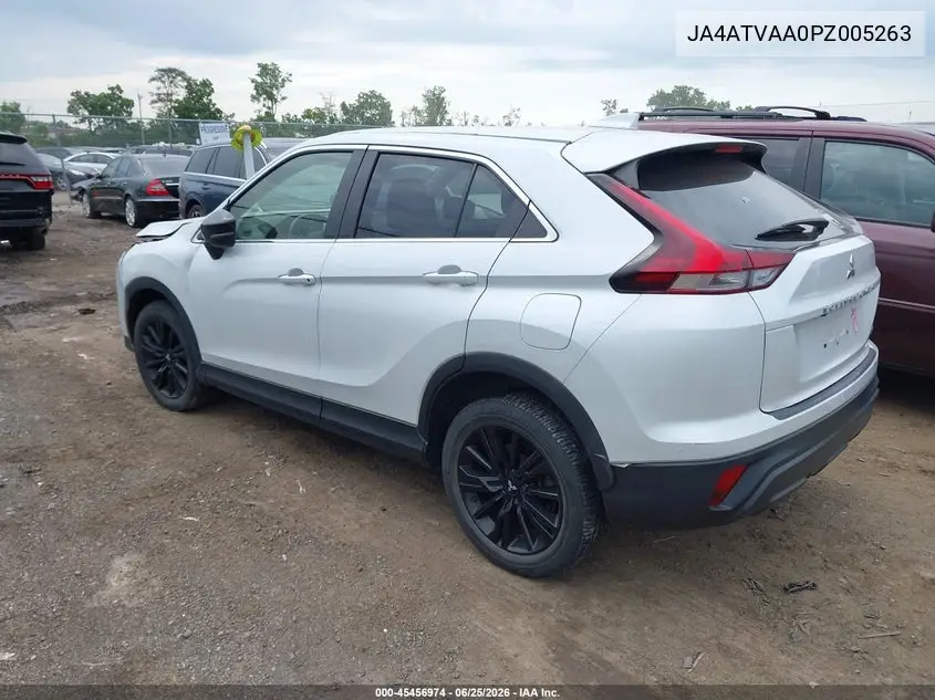 2023 Mitsubishi Eclipse Cross Le S-Awc/Ralliart S-Awc VIN: JA4ATVAA0PZ005263 Lot: 45456974