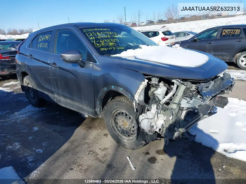 2024 Mitsubishi Eclipse Cross Es VIN: JA4ATUAA5RZ632313 Lot: 12560463