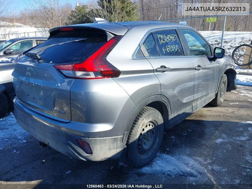 2024 Mitsubishi Eclipse Cross Es VIN: JA4ATUAA5RZ632313 Lot: 12560463
