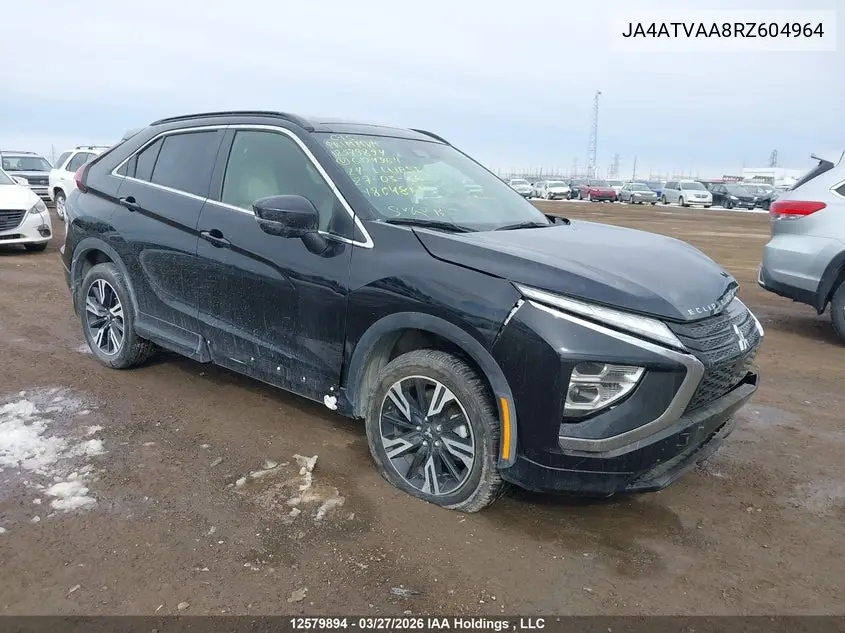 2024 Mitsubishi Eclipse Cross Gt/Noir/Se/Sel VIN: JA4ATVAA8RZ604964 Lot: 12579894