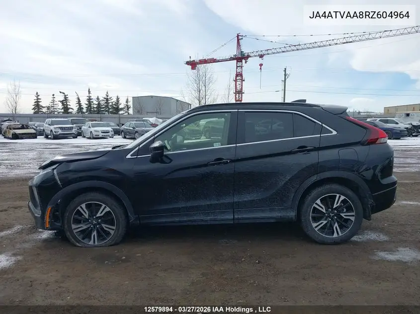 2024 Mitsubishi Eclipse Cross Gt/Noir/Se/Sel VIN: JA4ATVAA8RZ604964 Lot: 12579894