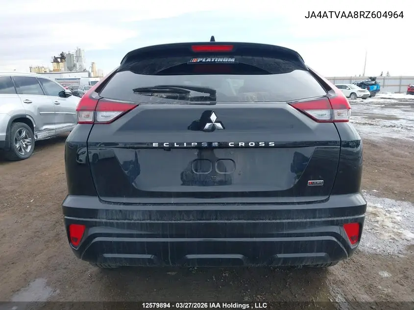 2024 Mitsubishi Eclipse Cross Gt/Noir/Se/Sel VIN: JA4ATVAA8RZ604964 Lot: 12579894