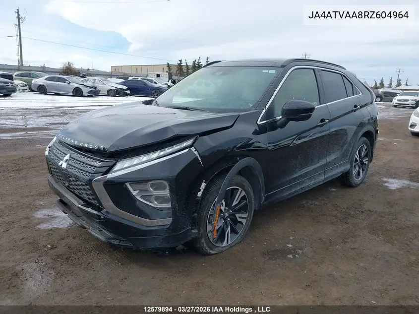 2024 Mitsubishi Eclipse Cross Gt/Noir/Se/Sel VIN: JA4ATVAA8RZ604964 Lot: 12579894
