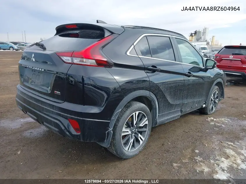 2024 Mitsubishi Eclipse Cross Gt/Noir/Se/Sel VIN: JA4ATVAA8RZ604964 Lot: 12579894