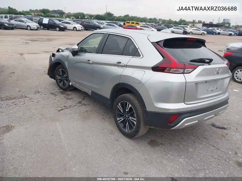 2024 Mitsubishi Eclipse Cross Se S-Awc/Sel S-Awc VIN: JA4ATWAAXRZ036688 Lot: 45181760