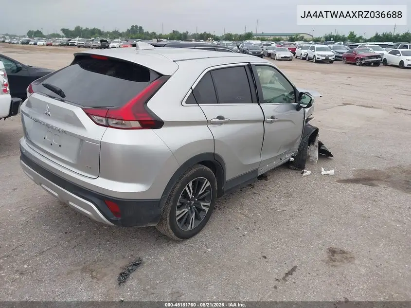 2024 Mitsubishi Eclipse Cross Se S-Awc/Sel S-Awc VIN: JA4ATWAAXRZ036688 Lot: 45181760