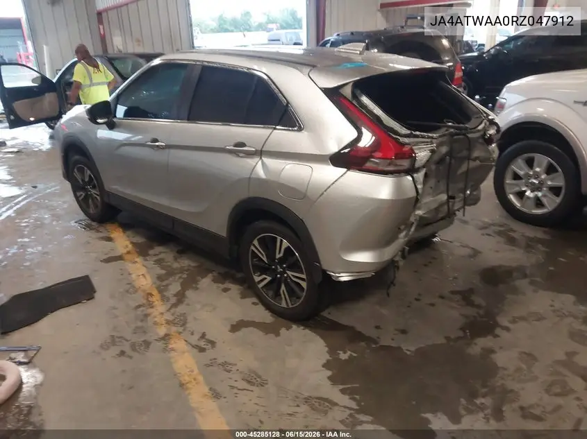 2024 Mitsubishi Eclipse Cross Se S-Awc VIN: JA4ATWAA0RZ047912 Lot: 45285128