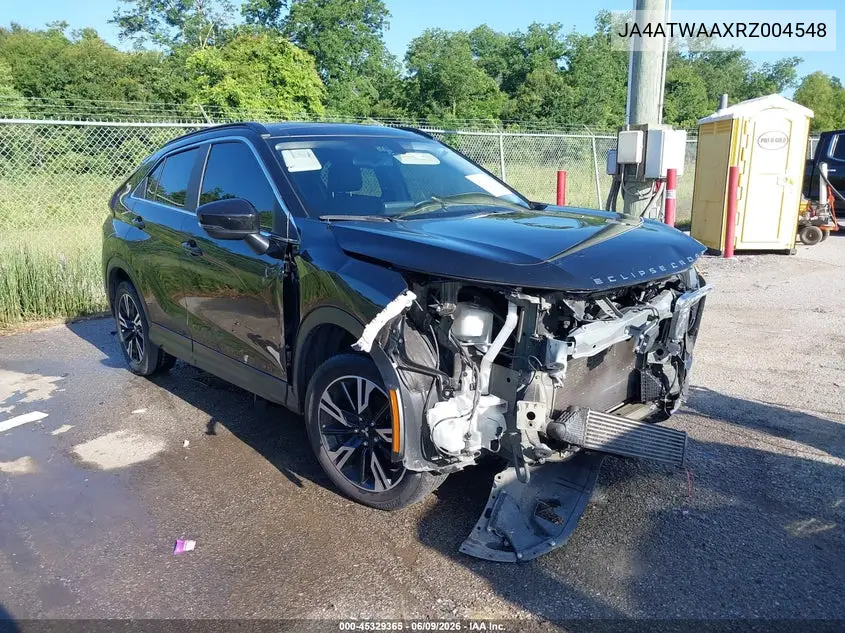 2024 Mitsubishi Eclipse Cross Se S-Awc VIN: JA4ATWAAXRZ004548 Lot: 45329365