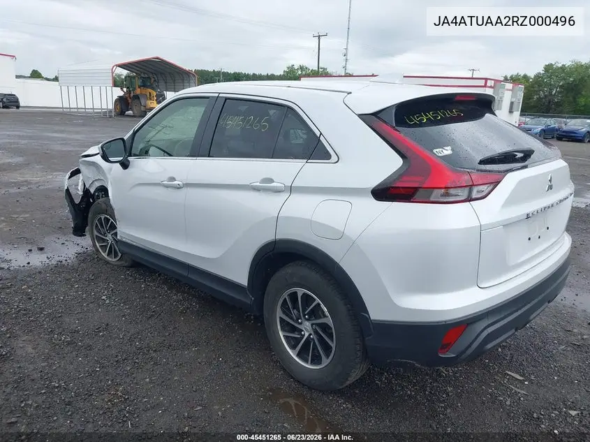 2024 Mitsubishi Eclipse Cross Es S-Awc VIN: JA4ATUAA2RZ000496 Lot: 45451265