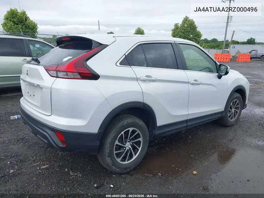 2024 Mitsubishi Eclipse Cross Es S-Awc VIN: JA4ATUAA2RZ000496 Lot: 45451265