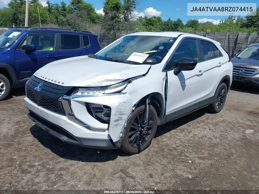 2024 Mitsubishi Eclipse Cross Black Edition S-Awc/Le S-Awc/Ralliart S-Awc/Se S-Awc VIN: JA4ATVAA8RZ074415 Lot: 45470717