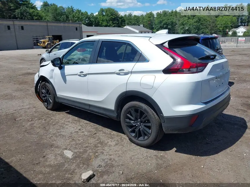 2024 Mitsubishi Eclipse Cross Black Edition S-Awc/Le S-Awc/Ralliart S-Awc/Se S-Awc VIN: JA4ATVAA8RZ074415 Lot: 45470717