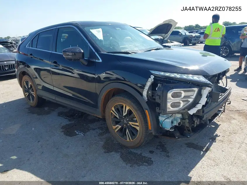2024 Mitsubishi Eclipse Cross Se S-Awc/Sel S-Awc VIN: JA4ATWAA2RZ078255 Lot: 45560278