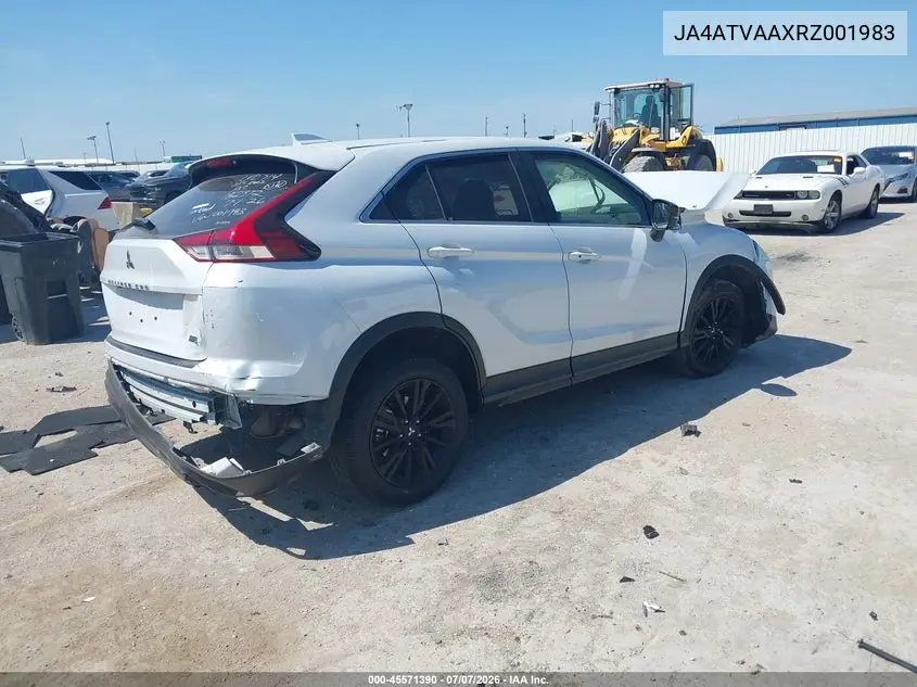 2024 Mitsubishi Eclipse Cross Black Edition S-Awc/Le S-Awc/Ralliart S-Awc/Se S-Awc VIN: JA4ATVAAXRZ001983 Lot: 45571390
