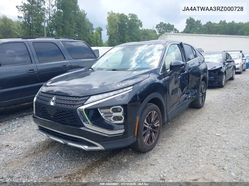 2024 Mitsubishi Eclipse Cross Se S-Awc/Sel S-Awc VIN: JA4ATWAA3RZ000728 Lot: 45588667